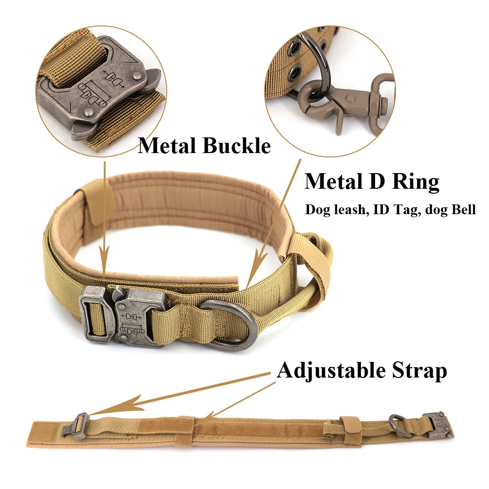 Tactical Dog Harness & Leash Set - Military Style for Large Dogs, German Shepherd & Malinois Training/Walking