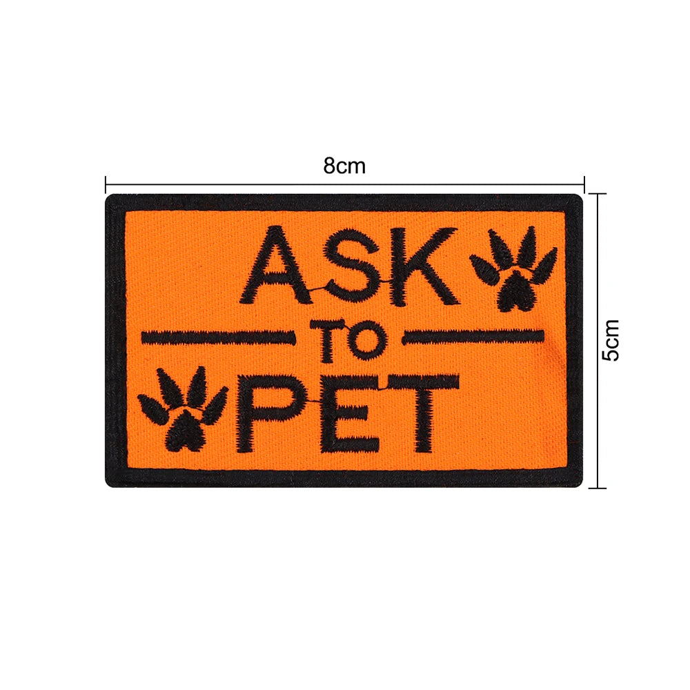 1 Piece Tactical Patch Bundle For Dog Vest Harness Collar Personalized Patches Tags Sticker Label Custom Name ID Service Dog