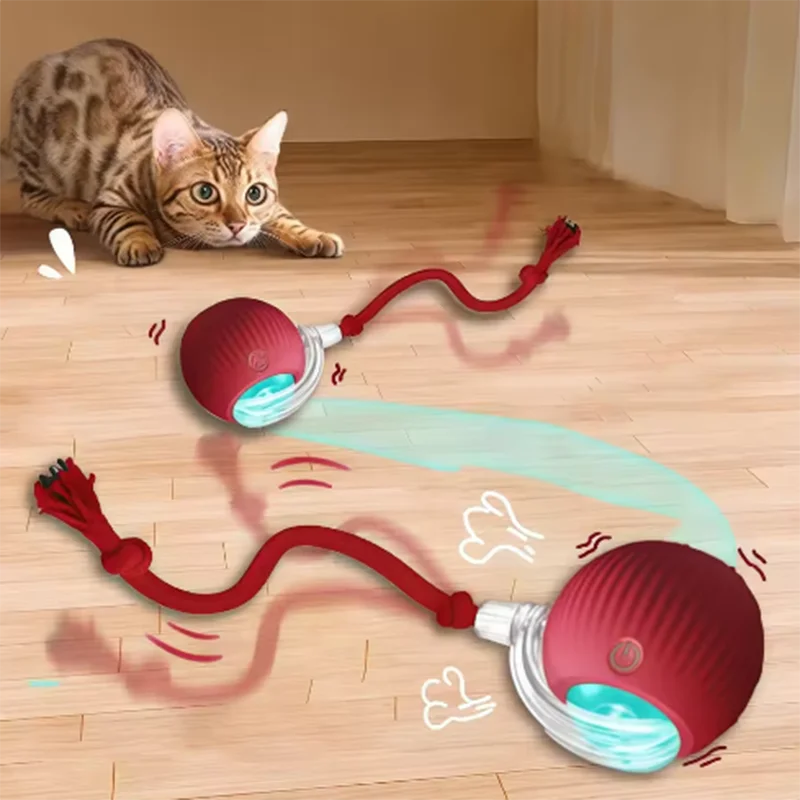 Smart Automatic Rolling Interactive Pet Ball – 2025 Upgrade with Obstacle Avoidance for Cats & Dogs