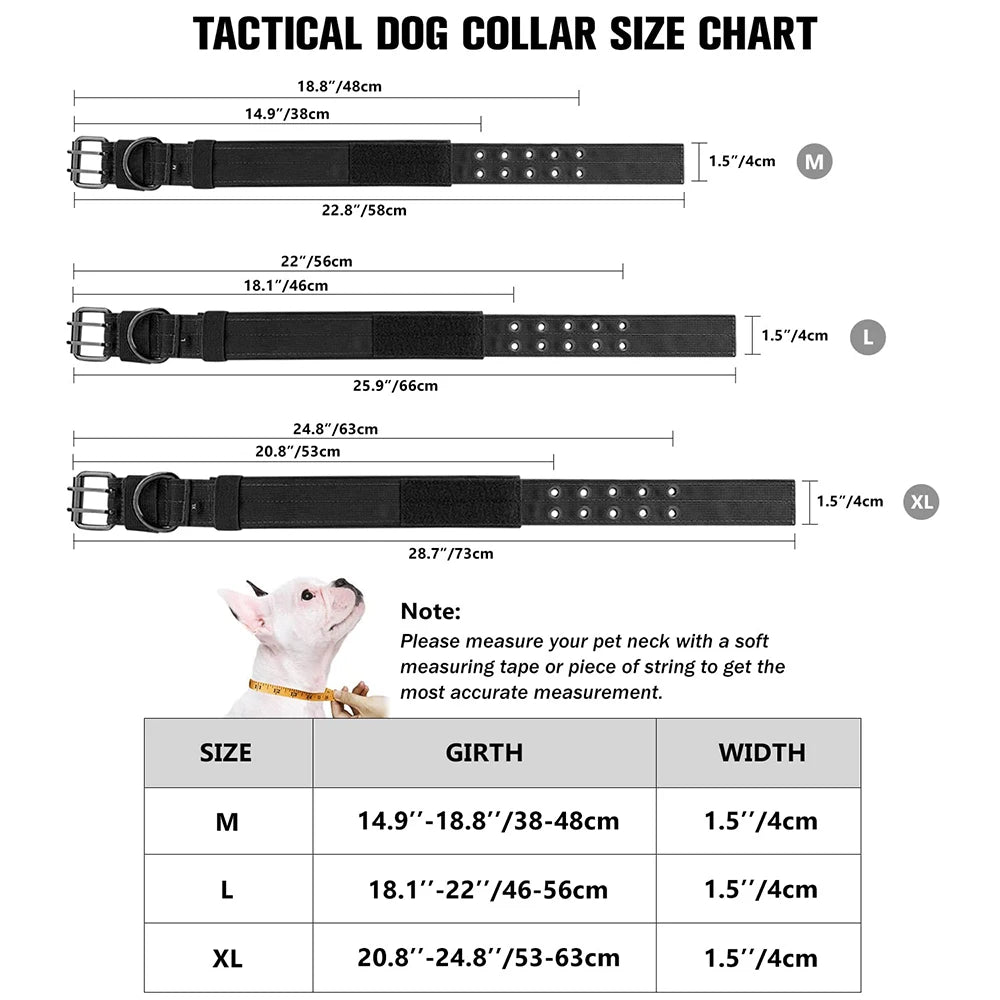 Tactical Dog Collar 1pc Durable Nylon Military Collars Outdoor For Medium Large Dogs Training Walking Working Pet Products