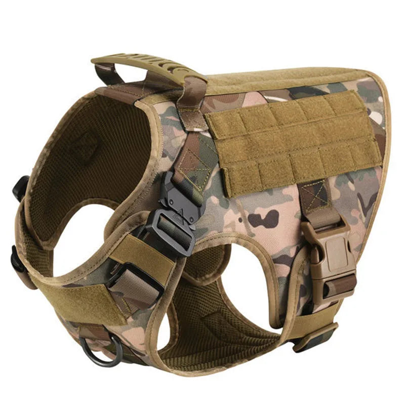 Tactical Dog Harness & Leash Set - Military Style for Large Dogs, German Shepherd & Malinois Training/Walking
