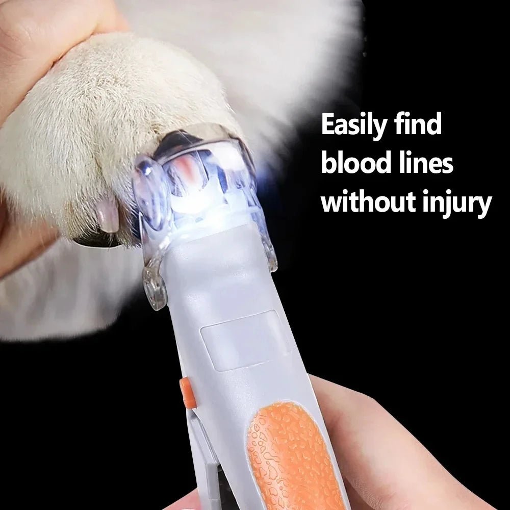 Professional LED Light Pet Nail Clippers - Safe Trimming Scissors for Dogs, Cats, Rabbits & Small Animals with Built-in Light & Sharp Blades