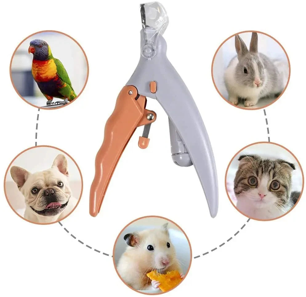 Professional LED Light Pet Nail Clippers - Safe Trimming Scissors for Dogs, Cats, Rabbits & Small Animals with Built-in Light & Sharp Blades